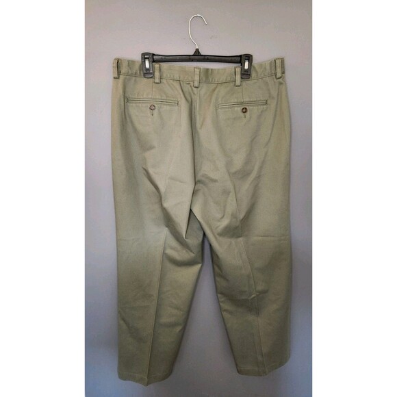 NWT L.L. Bean Pants Men's 38x29 Green Comfort Waist Wrinkle Free Chinos Khakis - Picture 3 of 8
